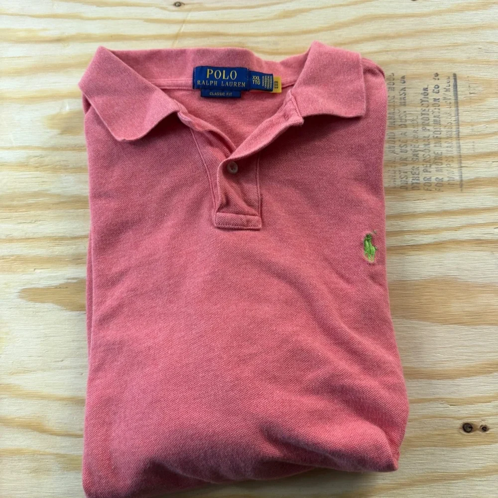 Polo Ralph Lauren Classic Fit Mesh Polo Shirt Coral Pink XXL Mens Short Sleeve‎